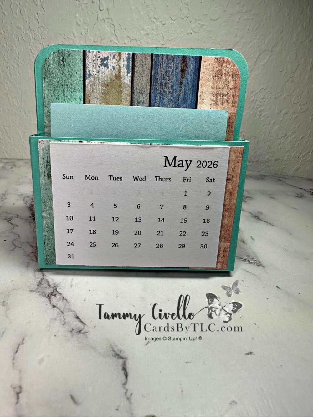 Hand Crafted Desk Calendar & Post-It Note Holder - Hand Crafted By Me